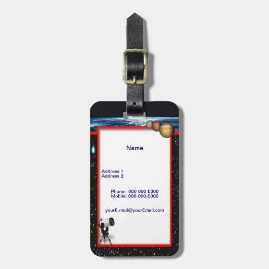 Gepäckmarke Astronomie Gepäckanhänger (Vorderseite vertikal)