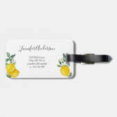 Gepäckmarke aus modischen Zitronen Gepäckanhänger (Rückseite horizontal)