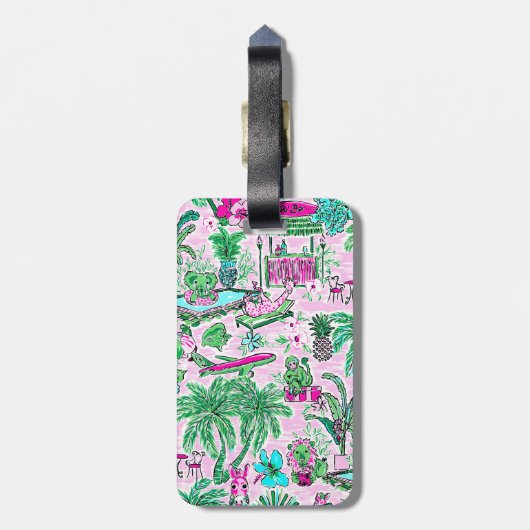 Gepäckmarke - Beach Theme Gepäckanhänger (Rückseite vertikal)