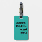 Gepäckmarke Behalt Calm and SKI Quote Gepäckanhänger (Rückseite vertikal)
