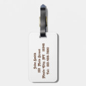 Gepäckmarke "Belgisches Pferdefüßler im Paddock" Gepäckanhänger (Rückseite vertikal)