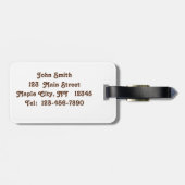 Gepäckmarke "Belgisches Pferdefüßler im Paddock" Gepäckanhänger (Rückseite horizontal)