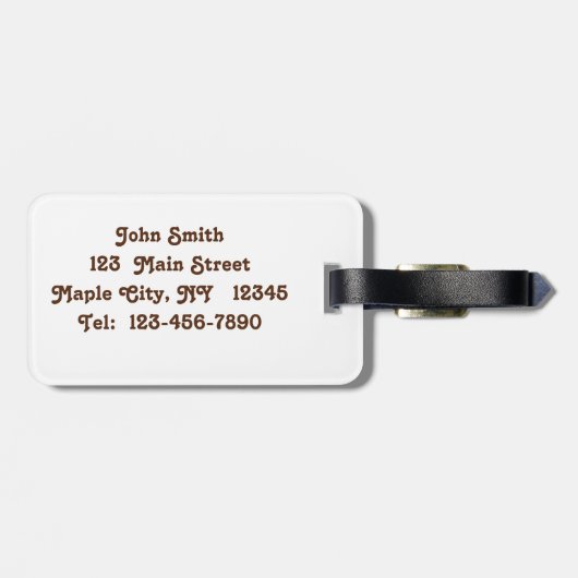 Gepäckmarke "Belgisches Pferdefüßler im Paddock" Gepäckanhänger (Rückseite horizontal)