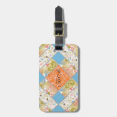 Gepäckmarke "Chimney Quilt Block" Gepäckanhänger (Vorderseite vertikal)