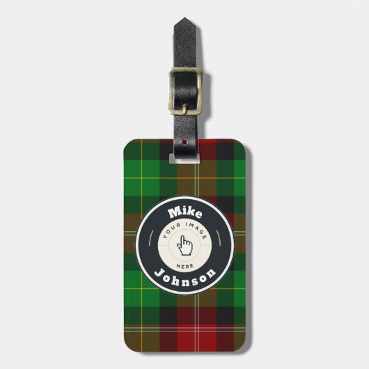 Gepäckmarke - Custom Scottish Kariert (Name hinzuf Gepäckanhänger (Vorderseite vertikal)