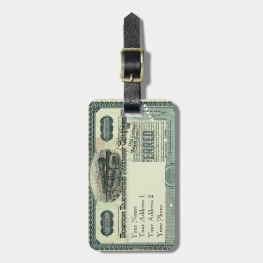 Gepäckmarke der Boston Elevated RailCompany Gepäckanhänger (Vorderseite vertikal)