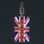 Gepäckmarke der britischen Flagge | Da war das gem Gepäckanhänger<br><div class="desc">Gepäckmarke der britischen Flagge | Da war das gemacht! Anpassen der Hintergrundfarbe. Personalisieren Sie die Adresse. Coole Geschenkidee für Reisende. Gewerkschaft Jack Design.</div>