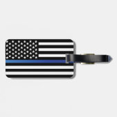 Gepäckmarke der dünnen blauen Linie Gepäckanhänger (Rückseite horizontal)