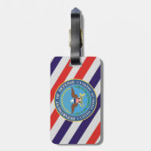 Gepäckmarke des US-Verteidigungsministeriums Gepäckanhänger (Rückseite vertikal)