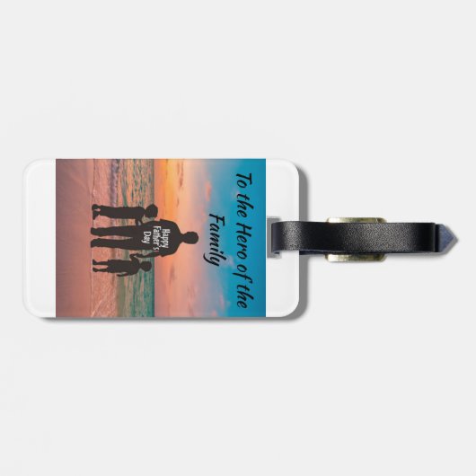 Gepäckmarke des Vaters Gepäckanhänger (Rückseite horizontal)