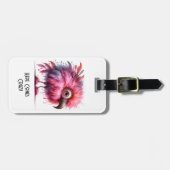 Gepäckmarke Eins-Mit Augen Monster Gepäckanhänger (Vorderseite horizontal)