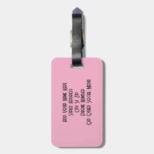 Gepäckmarke Eins-Mit Augen Monster Gepäckanhänger (Rückseite vertikal)