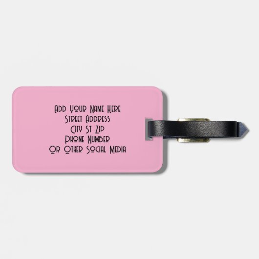 Gepäckmarke Eins-Mit Augen Monster Gepäckanhänger (Rückseite horizontal)