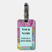 Gepäckmarke Farbenfrohe Kaktus Ihr Name und Ihre N Gepäckanhänger (Rückseite vertikal)