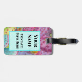 Gepäckmarke Farbenfrohe Kaktus Ihr Name und Ihre N Gepäckanhänger (Rückseite horizontal)