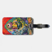 Gepäckmarke Fisch Gepäckanhänger (Rückseite horizontal)