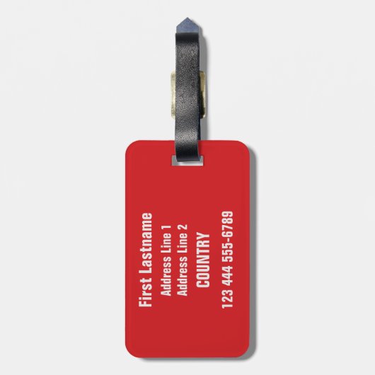 Gepäckmarke Funny Santa Gepäckanhänger (Rückseite vertikal)