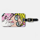Gepäckmarke für das Comic La-Di-Da Lady Gepäckanhänger (Vorderseite horizontal)