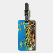 Gepäckmarke für das Korallenriff von Bahamas Gepäckanhänger (Vorderseite vertikal)