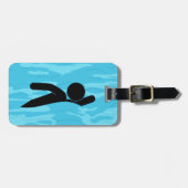 Gepäckmarke für das Schwimmbad Gepäckanhänger (Vorderseite horizontal)