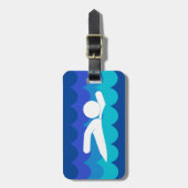 Gepäckmarke für das Schwimmbad Gepäckanhänger (Vorderseite vertikal)