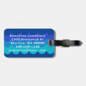 Gepäckmarke für das Schwimmbad Gepäckanhänger (Rückseite horizontal)