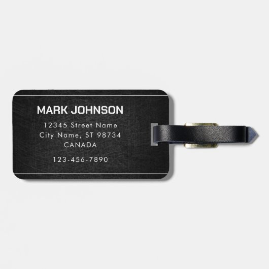 Gepäckmarke für den Menschen Gepäckanhänger (Rückseite horizontal)