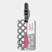 Gepäckmarke für die Damaskus-Handtasche Gepäckanhänger (Vorderseite vertikal)