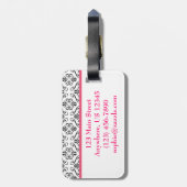 Gepäckmarke für die Damaskus-Handtasche Gepäckanhänger (Rückseite vertikal)
