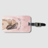 Gepäckmarke für die Liebe | Rosa Mädchen Gepäckanhänger (Vorderseite (Horizontal))