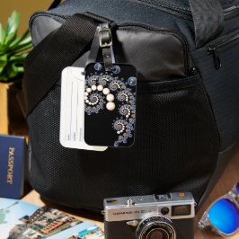 Gepäckmarke für Elfenbein und Blaupearl Spiral Gepäckanhänger