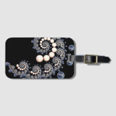 Gepäckmarke für Elfenbein und Blaupearl Spiral Gepäckanhänger (Vorderseite (Horizontal))