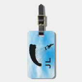 Gepäckmarke für Fallschirmspringen Gepäckanhänger (Vorderseite vertikal)