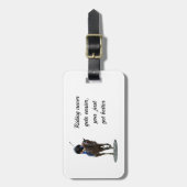 Gepäckmarke für gepflegte Reiter und Reiter Gepäckanhänger (Vorderseite vertikal)