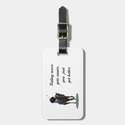 Gepäckmarke für gepflegte Reiter und Reiter Gepäckanhänger (Vorderseite vertikal)