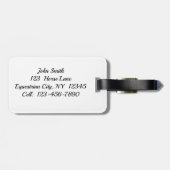 Gepäckmarke für gepflegte Reiter und Reiter Gepäckanhänger (Rückseite horizontal)