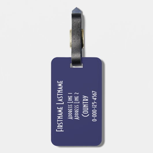 Gepäckmarke für Golf Player Gepäckanhänger (Rückseite vertikal)