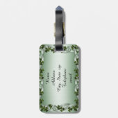 Gepäckmarke für irische Kleeblätter Gepäckanhänger (Rückseite vertikal)