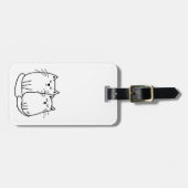 Gepäckmarke für Katzen Gepäckanhänger (Vorderseite horizontal)