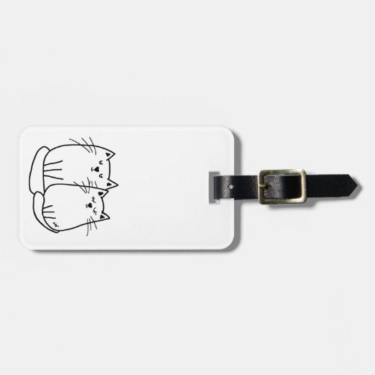 Gepäckmarke für Katzen Gepäckanhänger (Vorderseite horizontal)