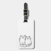 Gepäckmarke für Katzen Gepäckanhänger (Vorderseite vertikal)