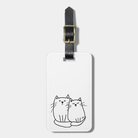 Gepäckmarke für Katzen Gepäckanhänger (Vorderseite vertikal)