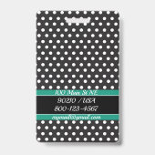 Gepäckmarke für kleine Punkte Ausweis (Rückseite)