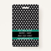 Gepäckmarke für kleine Punkte Ausweis (Rückseite)