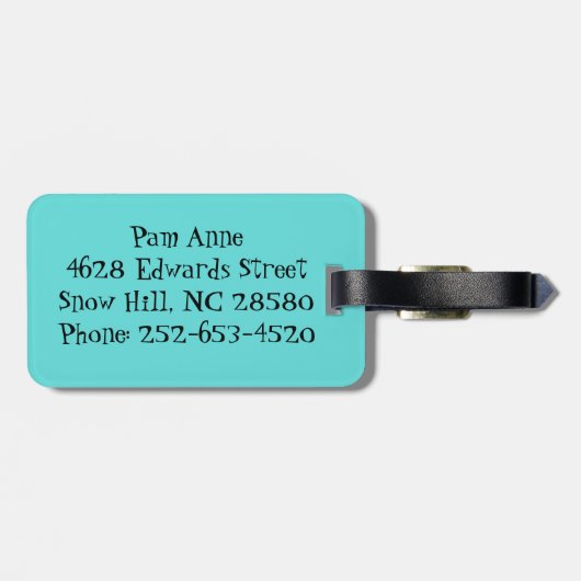 Gepäckmarke für Kleinstädte Gepäckanhänger (Rückseite horizontal)