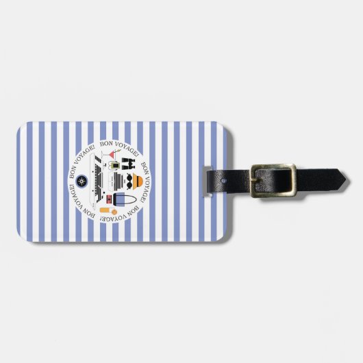 Gepäckmarke für moderne Kreuzfahrtschiffe Gepäckanhänger (Vorderseite horizontal)