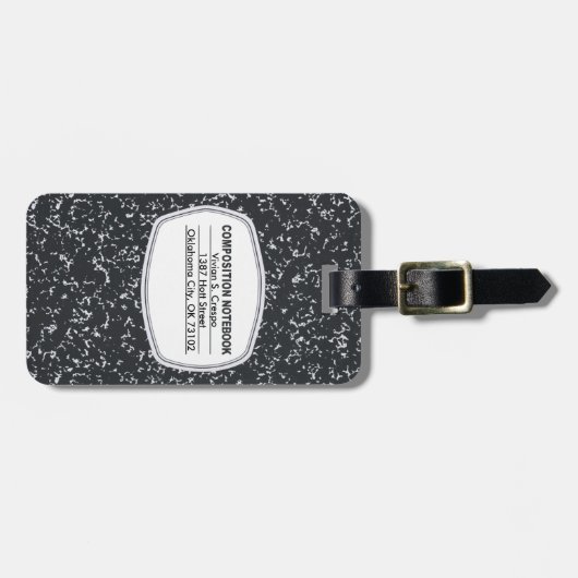 Gepäckmarke für Notebooks mit individueller Zusamm Gepäckanhänger (Vorderseite horizontal)