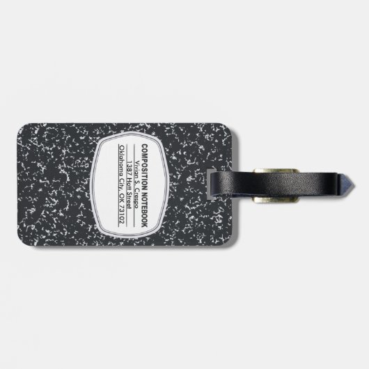 Gepäckmarke für Notebooks mit individueller Zusamm Gepäckanhänger (Rückseite horizontal)