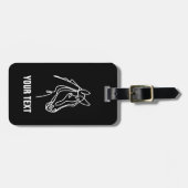 Gepäckmarke für Pferde mit eigenem Text Gepäckanhänger (Vorderseite horizontal)