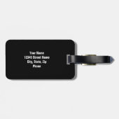 Gepäckmarke für Pferde mit eigenem Text Gepäckanhänger (Rückseite horizontal)